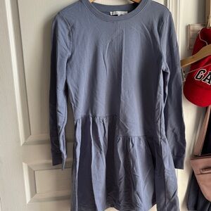 English Factory Long Sleeve Dress in Blue